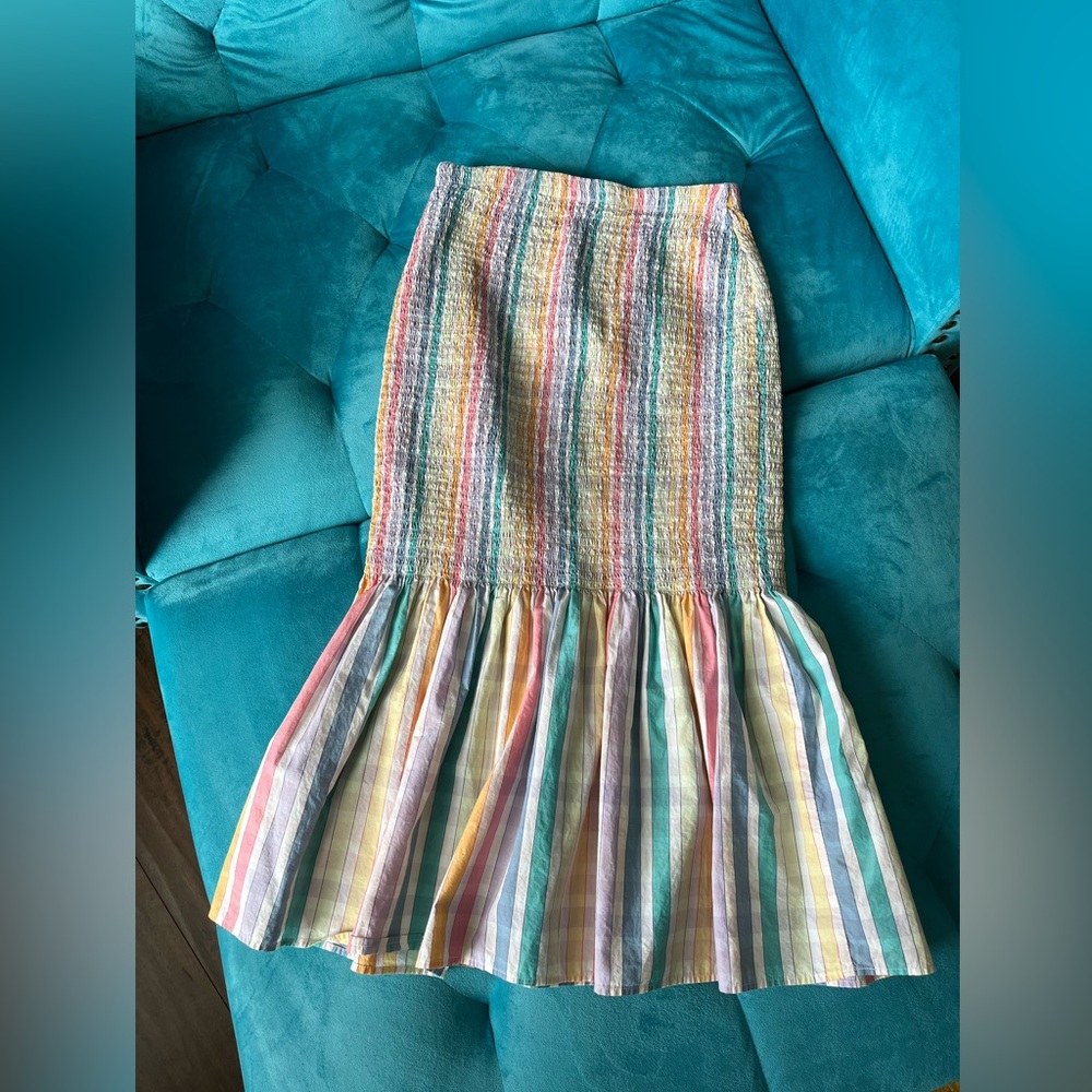 Rainbow midi J Crew skirt